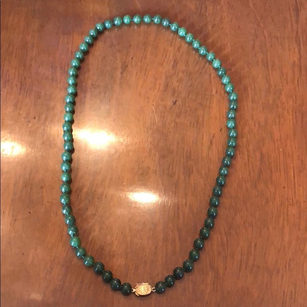 Vintage Jade Bead Necklace